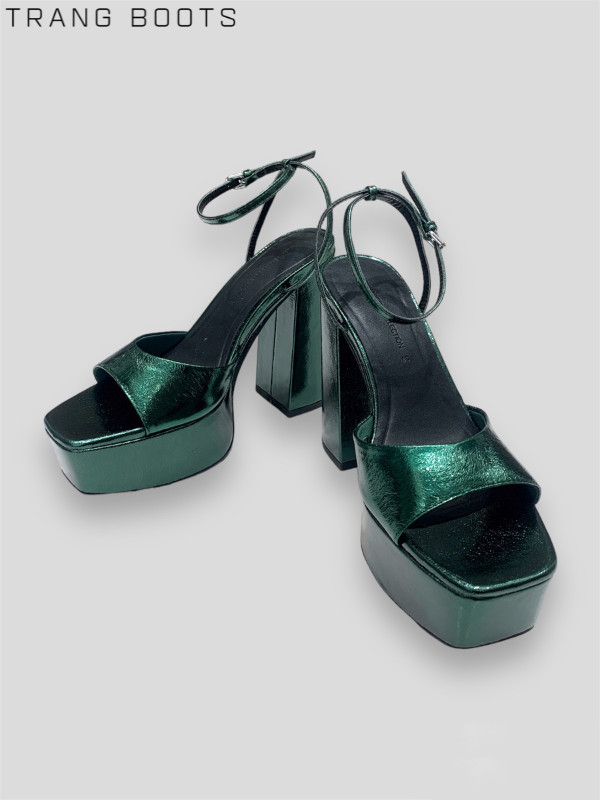 CAO GÓT ĐẾ ĐÚP METALLIC HỞ MŨI PULL & BEAR