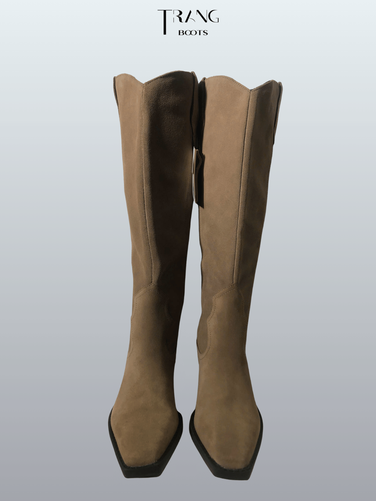 BOOTS COWBOY DÀI ĐẾN GỐI CHẤT DA LỘN HÀNG PULL&PEAR