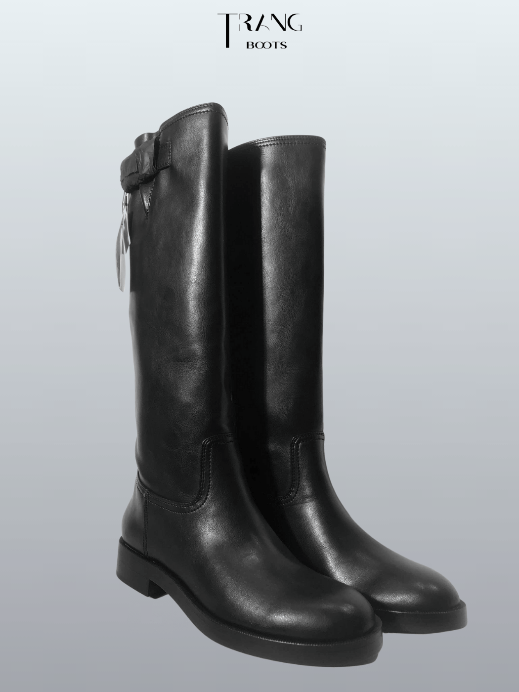 BOOTS GỐI ĐẾ BỆT CÓ CÀI KHÓA ỐNG ZARA