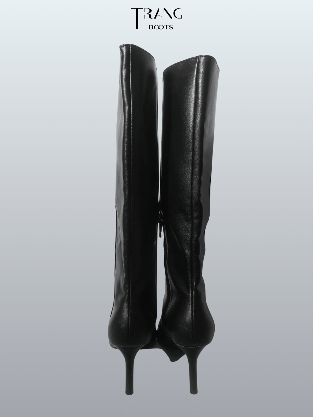 BOOTS GỐI DÁNG ỐNG ĐỨNG THỜI TRANG GÓT NHỌN CÓ KHÓA KÉO BERSHKA