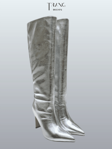 KNEE BOOTS METALLIC MŨI NHỌN