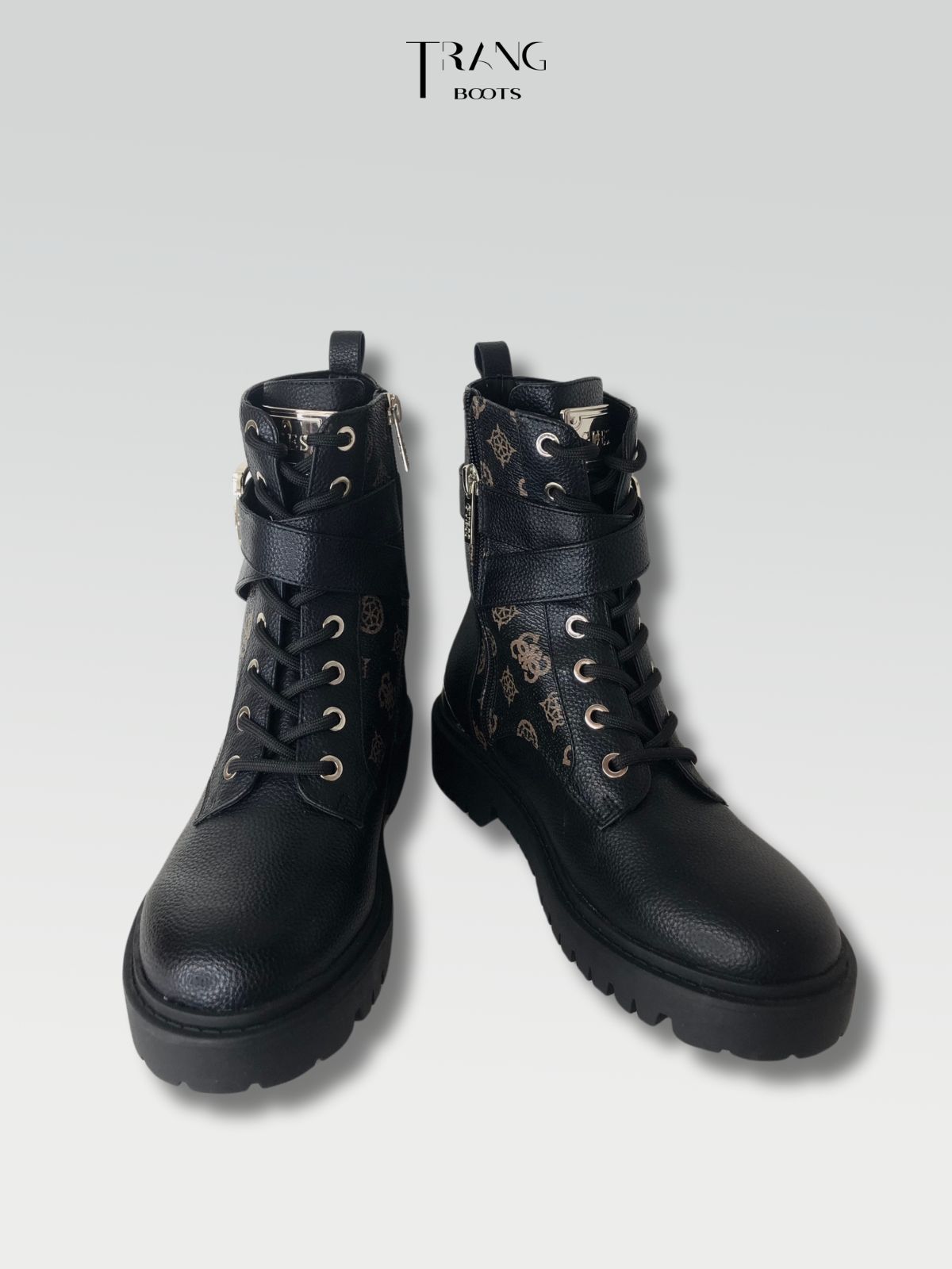 GIÀY BOOTS GỐI THỜI TRANG CỔ CHỮ V - CAO BỒI