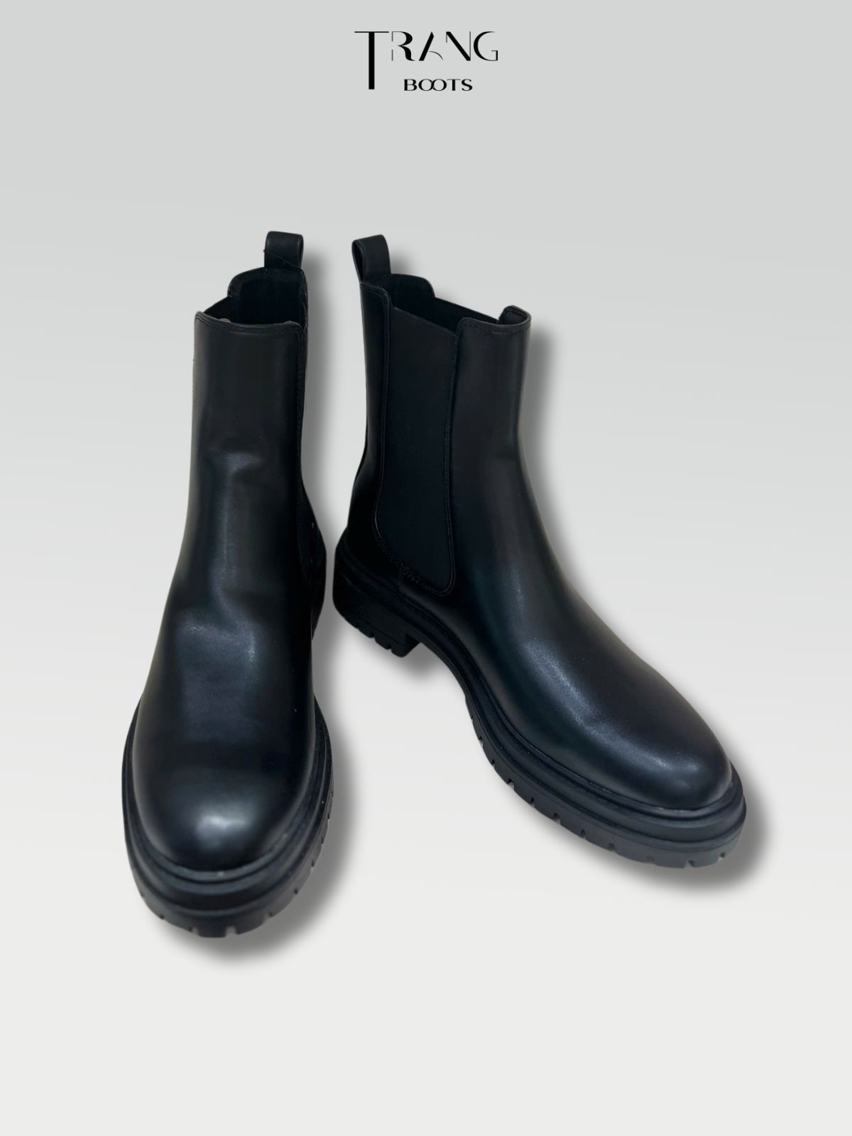 CHELSEA BOOTS LEFTIES MŨI TRÒN MÀU ĐEN