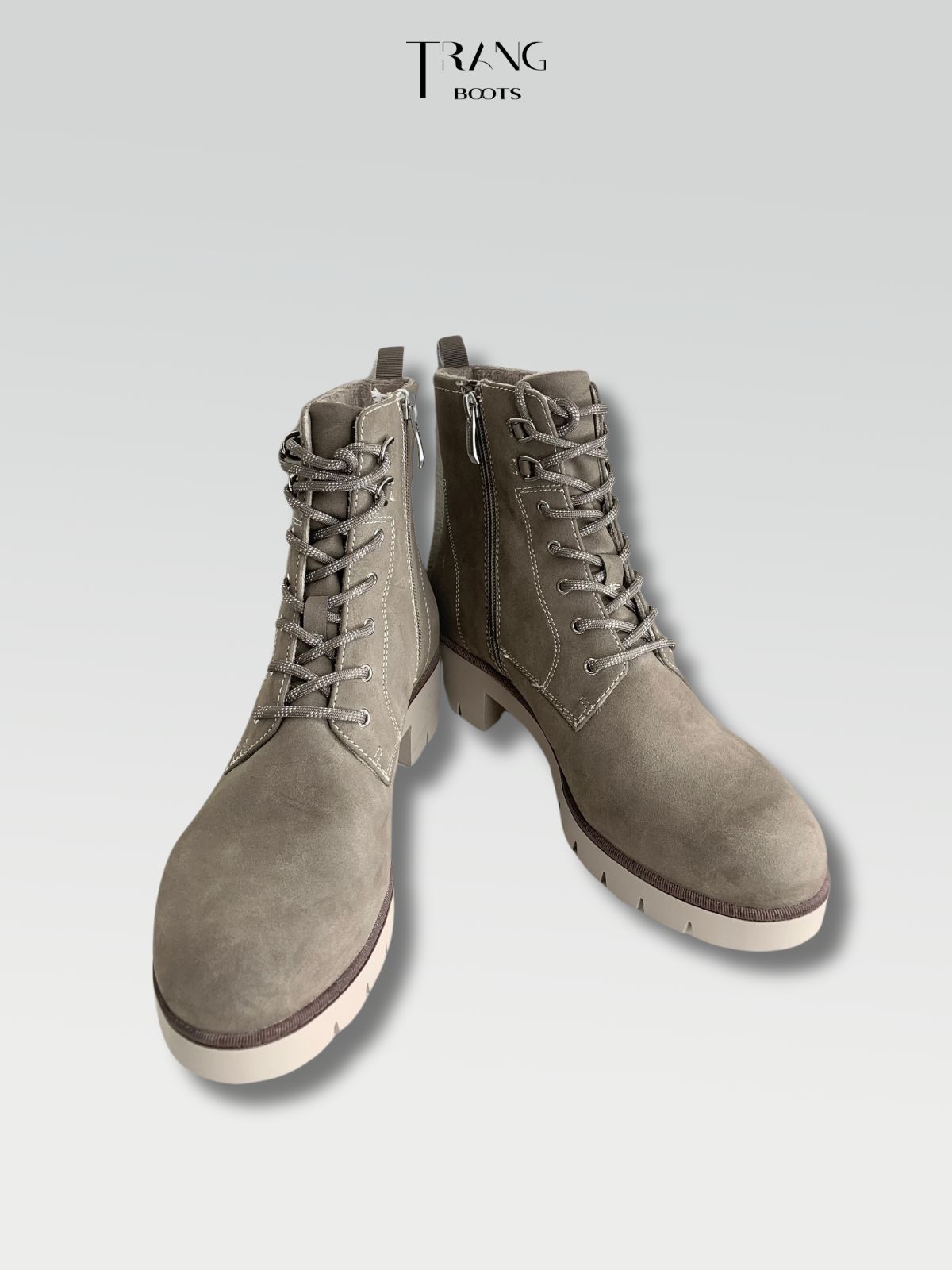 GABOR COMBAT BOOTS MOSS SUEDE - BOOTS CHIẾN BINH MÀU RÊU DA LỘN