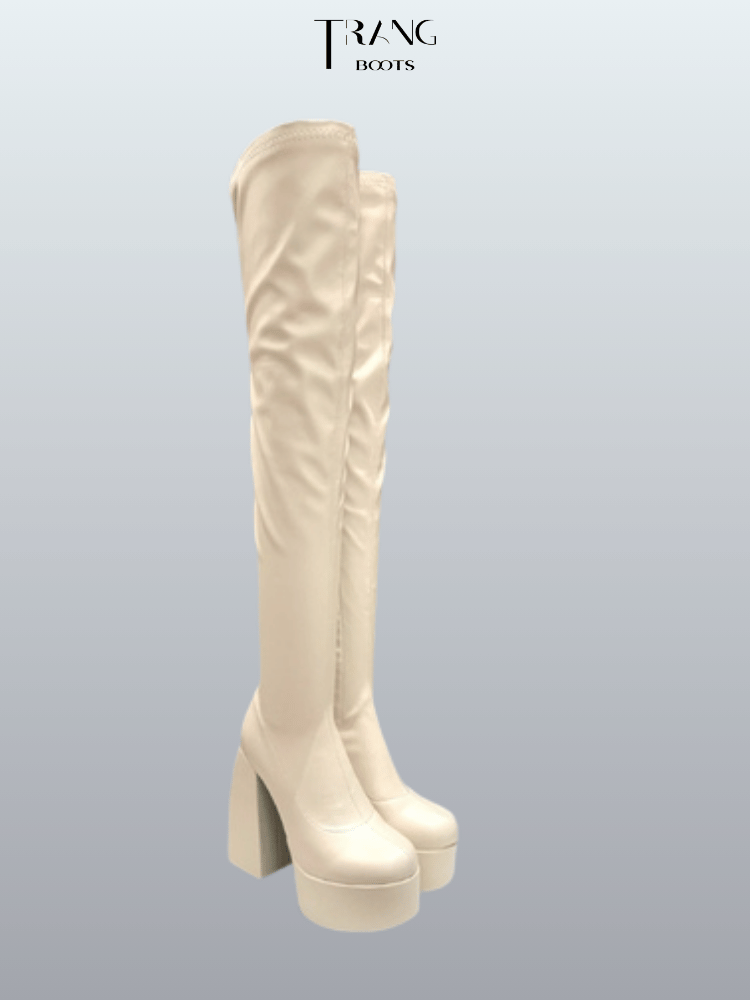OVER KNEE BOOTS PLATFORM MŨI VUÔNG