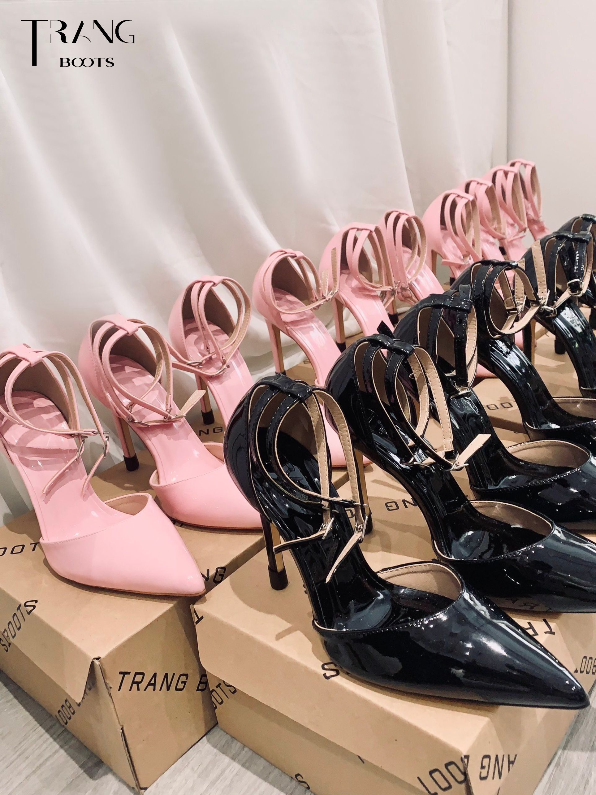 GIÀY CAO GÓT MŨI NHỌN QUEEN PHIÊN BẢN 2.0 HỒNG