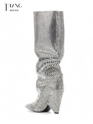 KNEE BOOTS BLING BLING