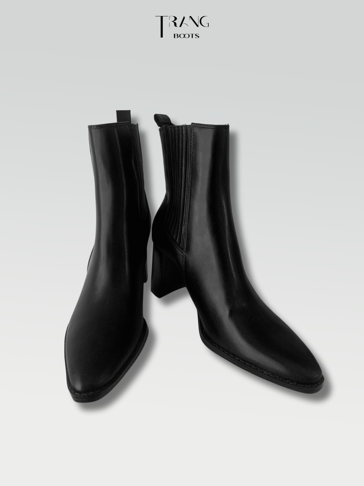 LEFTIES LEATHER ANKLE BOOTS BLACK - ANKLE BOOTS DA MÀU ĐEN LEFTIES