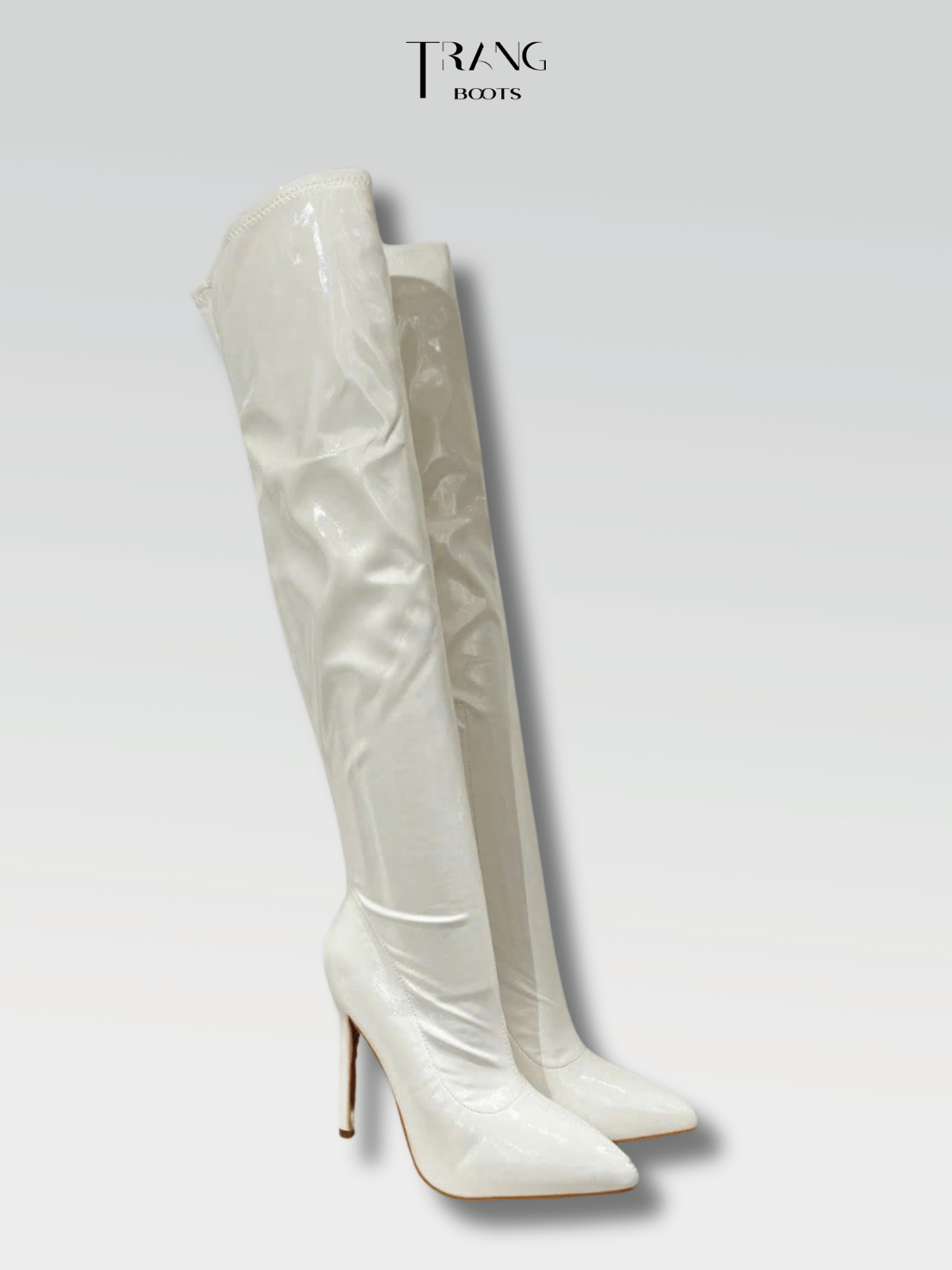 OVER KNEE BOOTS GÓT NHỌN FORM ÔM DA BÓNG
