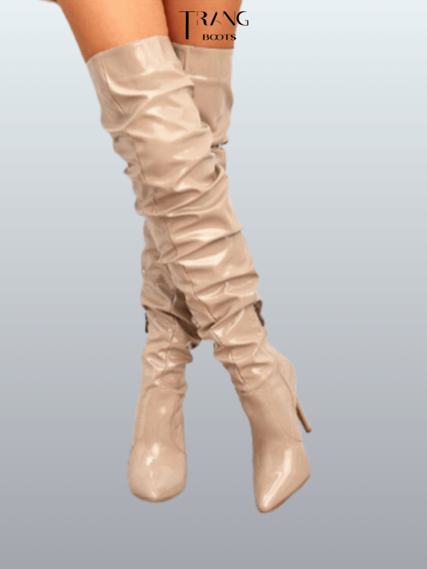 OVER KNEE BOOTS FORM NHÚN GÓT NHỌN NUDE