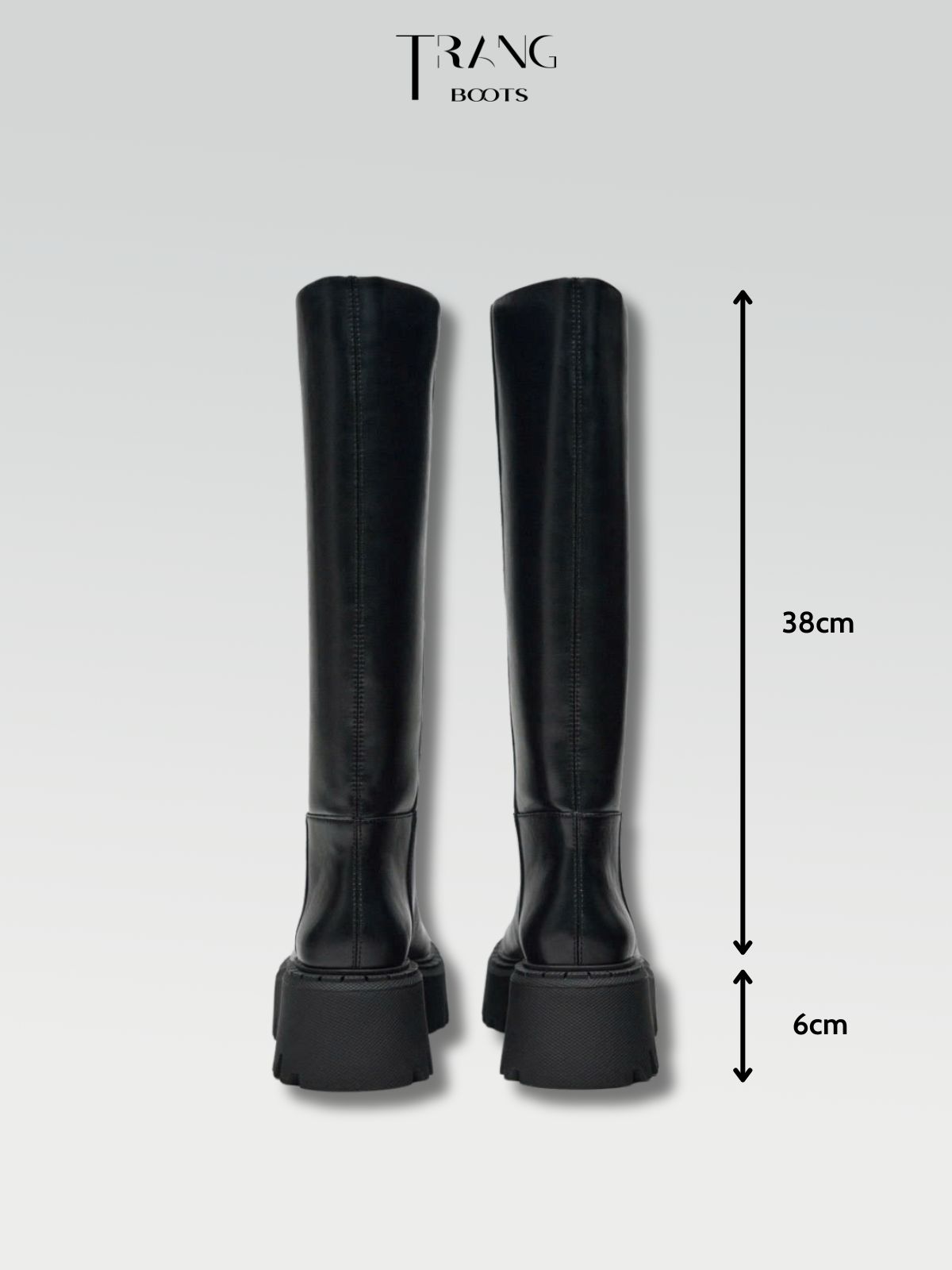 LEATHER KNEE BOOTS PULL&BEAR BLACK - BOOTS GỐI DA MỜ PULL&BEAR MÀU ĐEN