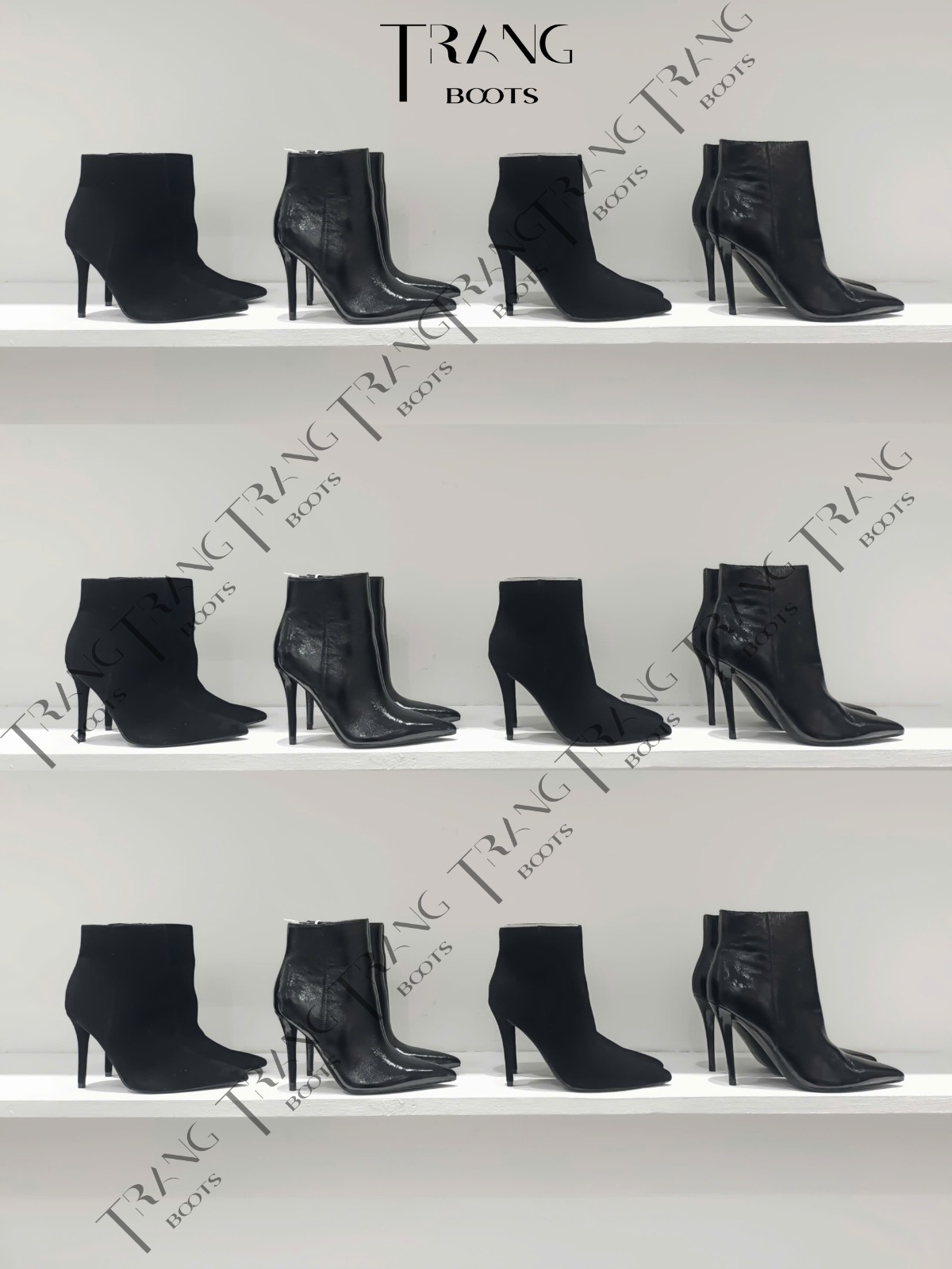 HIGHHEEL BOOTS NINE WEST DA BÓNG GÓT NHỌN