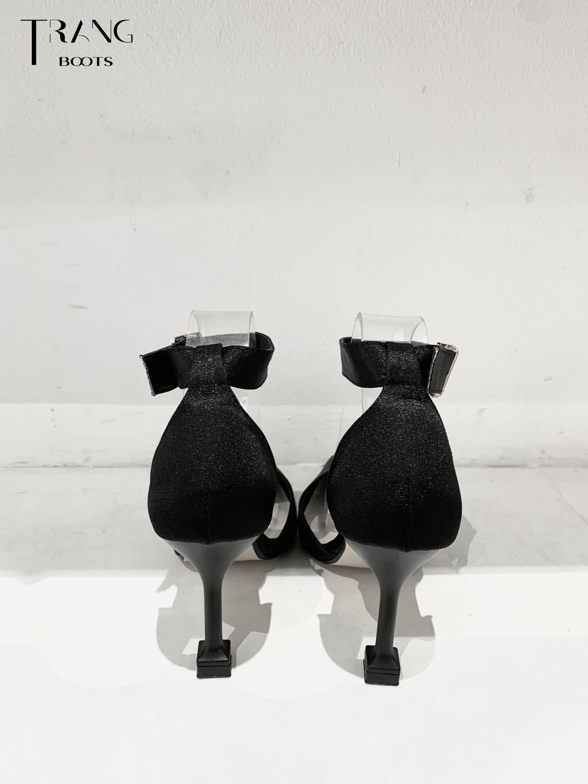 LISA HIGH-HEELS - GIÀY CAO GÓT MŨI NHỌN LỤA SATIN LISA ĐEN