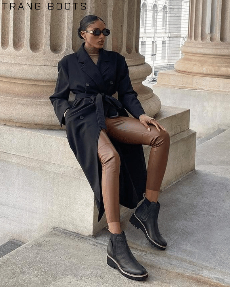 CHELSEA BOOTS DOLCE VITA MŨI TRÒN ĐẾ CAO SU 6CM