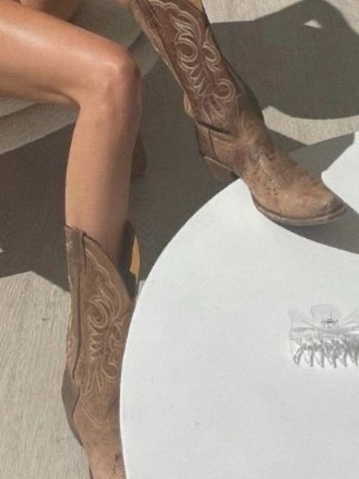 LEATHER COWBOY BOOTS BROWN - BOOTS CAO BỒI DA MỜ MÀU NÂU