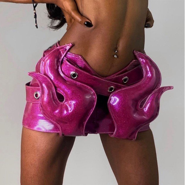 CHÂN VÁY METALLIC HỒNG