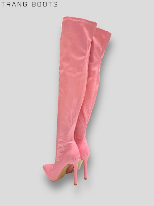 OVER KNEE BOOTS DA BÓNG GÓT NHỌN