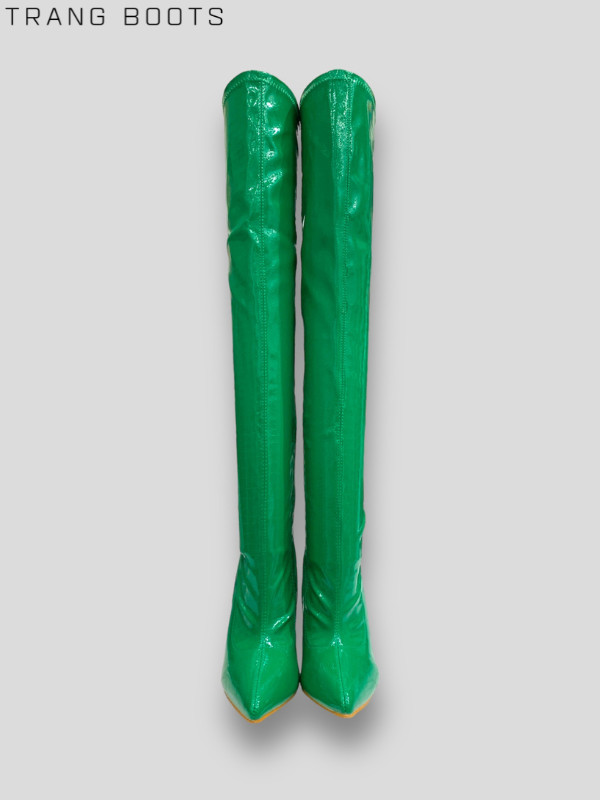 OVER KNEE BOOTS DA BÓNG GÓT NHỌN