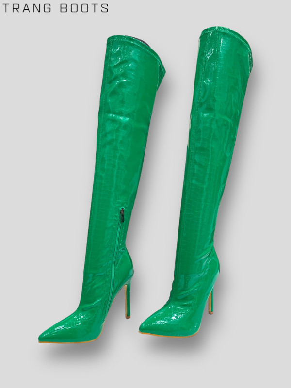 OVER KNEE BOOTS DA BÓNG GÓT NHỌN