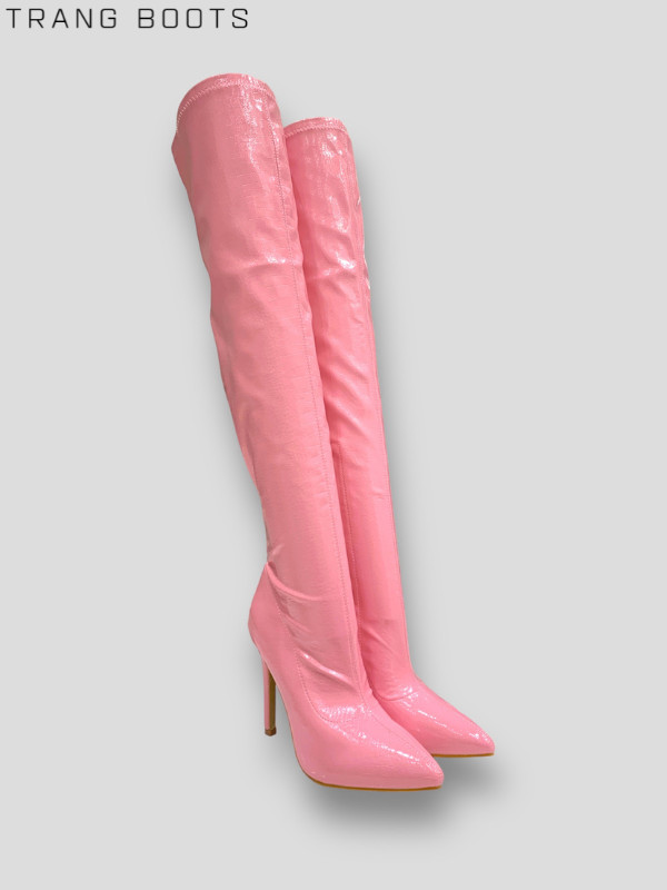 OVER KNEE BOOTS DA BÓNG GÓT NHỌN