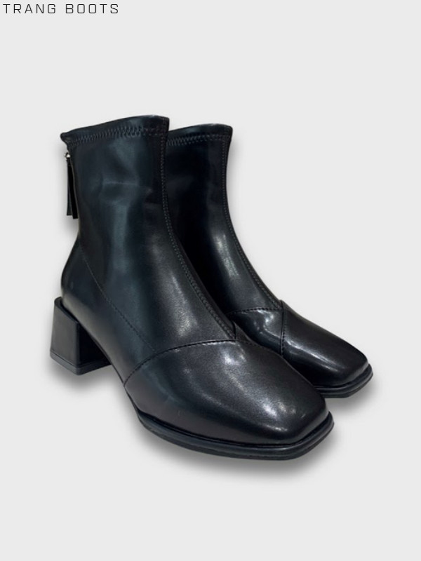 ANKLE BOOTS DA MỜ BASIC MŨI VUÔNG