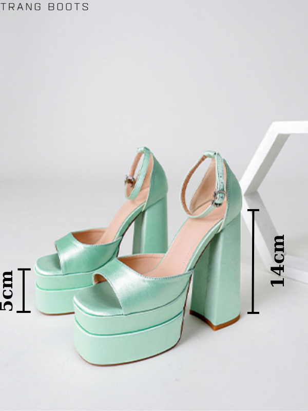 GIÀY CAO GÓT ĐẾ ĐÚP HỞ MŨI QUAI GÀI