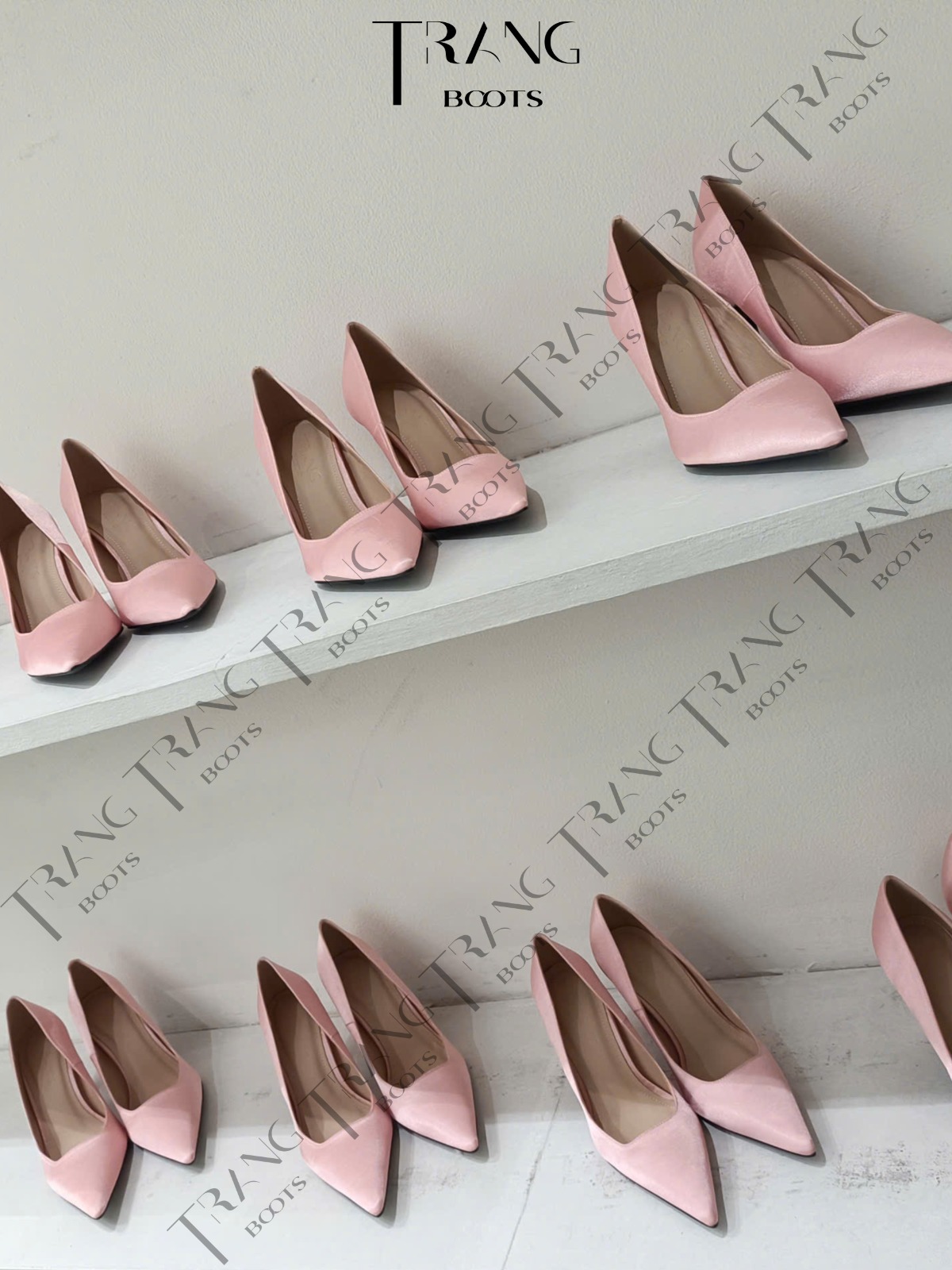 CHARLOTTE SATIN PUMPS - BLUSH ROSE