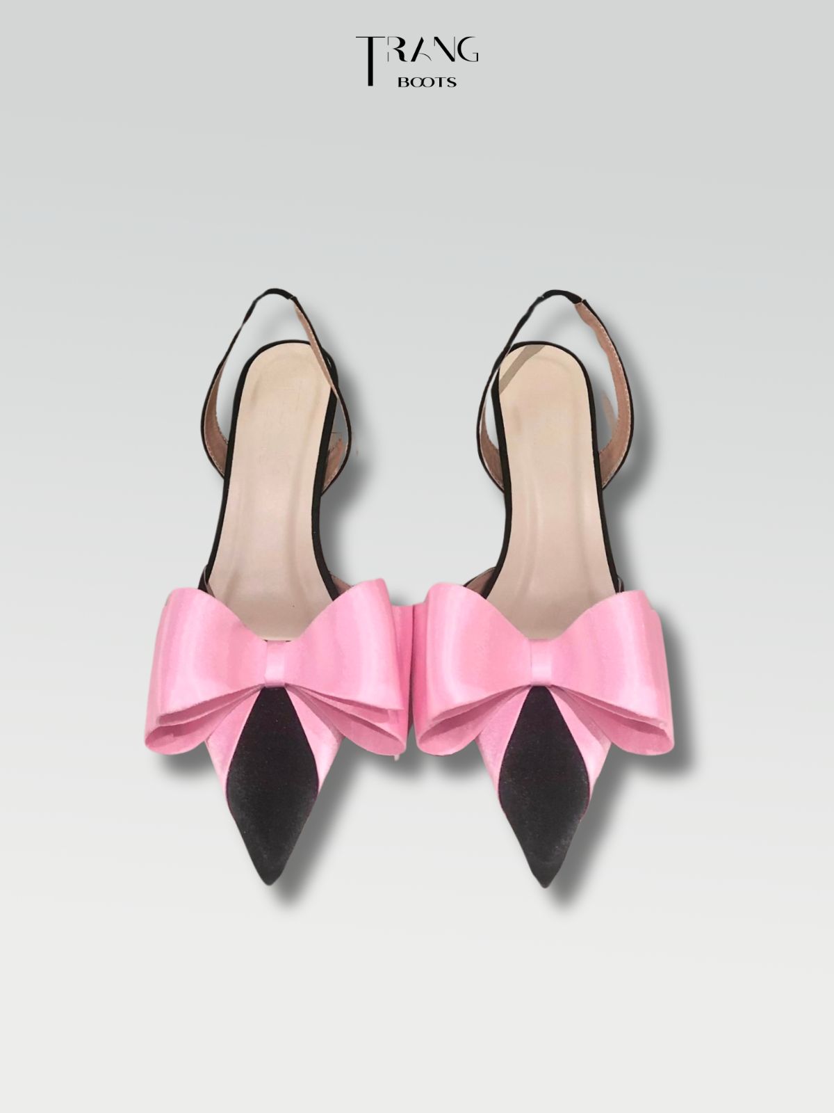 GIÀY CAO GÓT MŨI NHỌN PHỐI NƠ SANG TRỌNG GÓT 7CM LISA PHIÊN BẢN 2.0