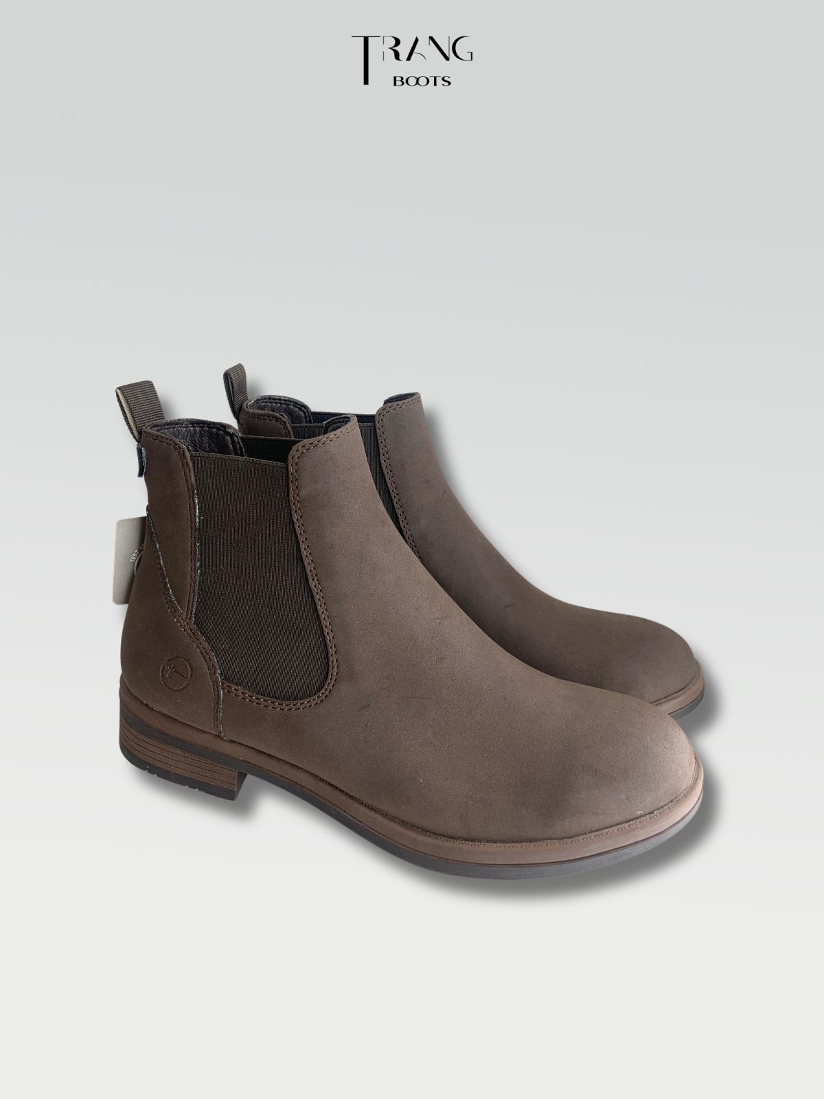 CHELSEA BOOTS BROWN SHRINKAGE ELASTIC - CHELSEA BOOTS MÀU NÂU CHUN CO RÚT