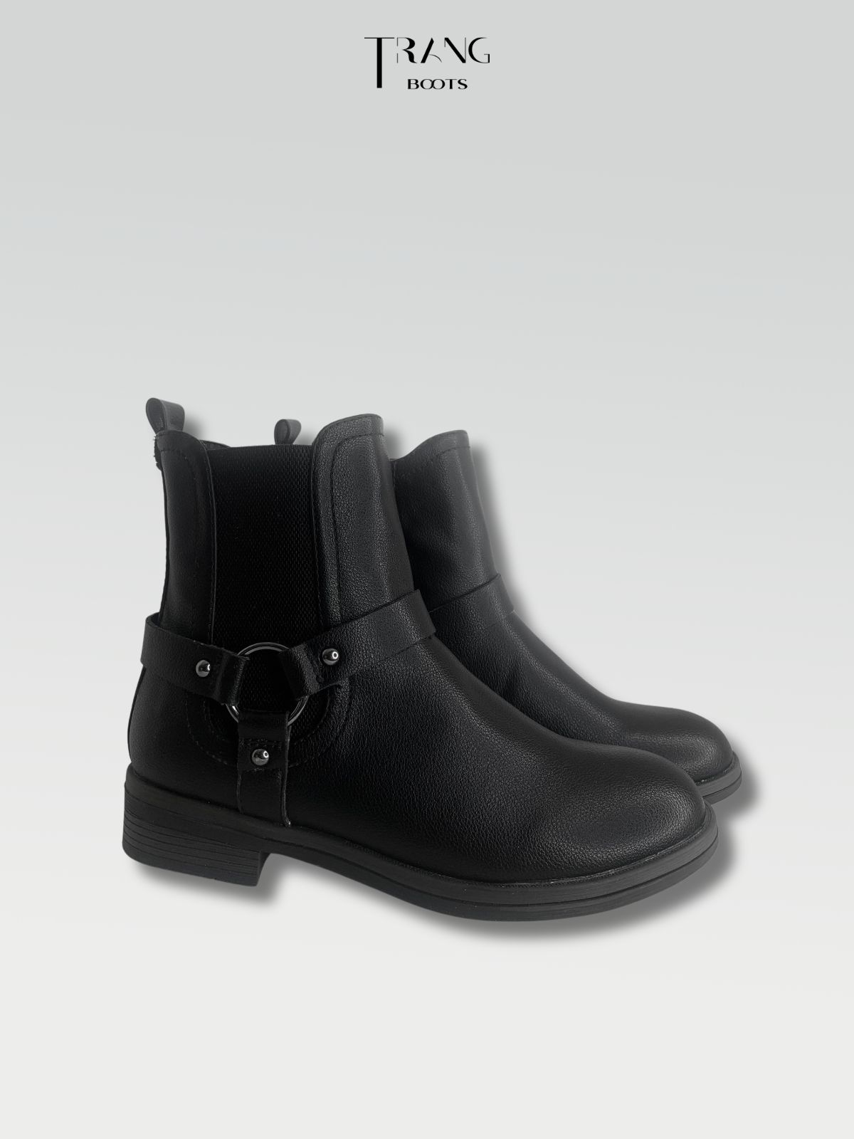 TAMARIS CHELSEA BOOT BLACK LEATHER - CHELSEA BOOTS MÀU ĐEN DA THẬT CÓ PHỤ KIỆN