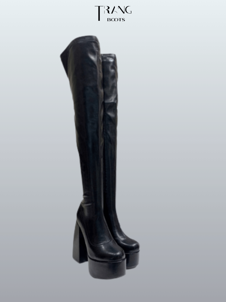 OVER KNEE BOOTS PLATFORM MŨI VUÔNG