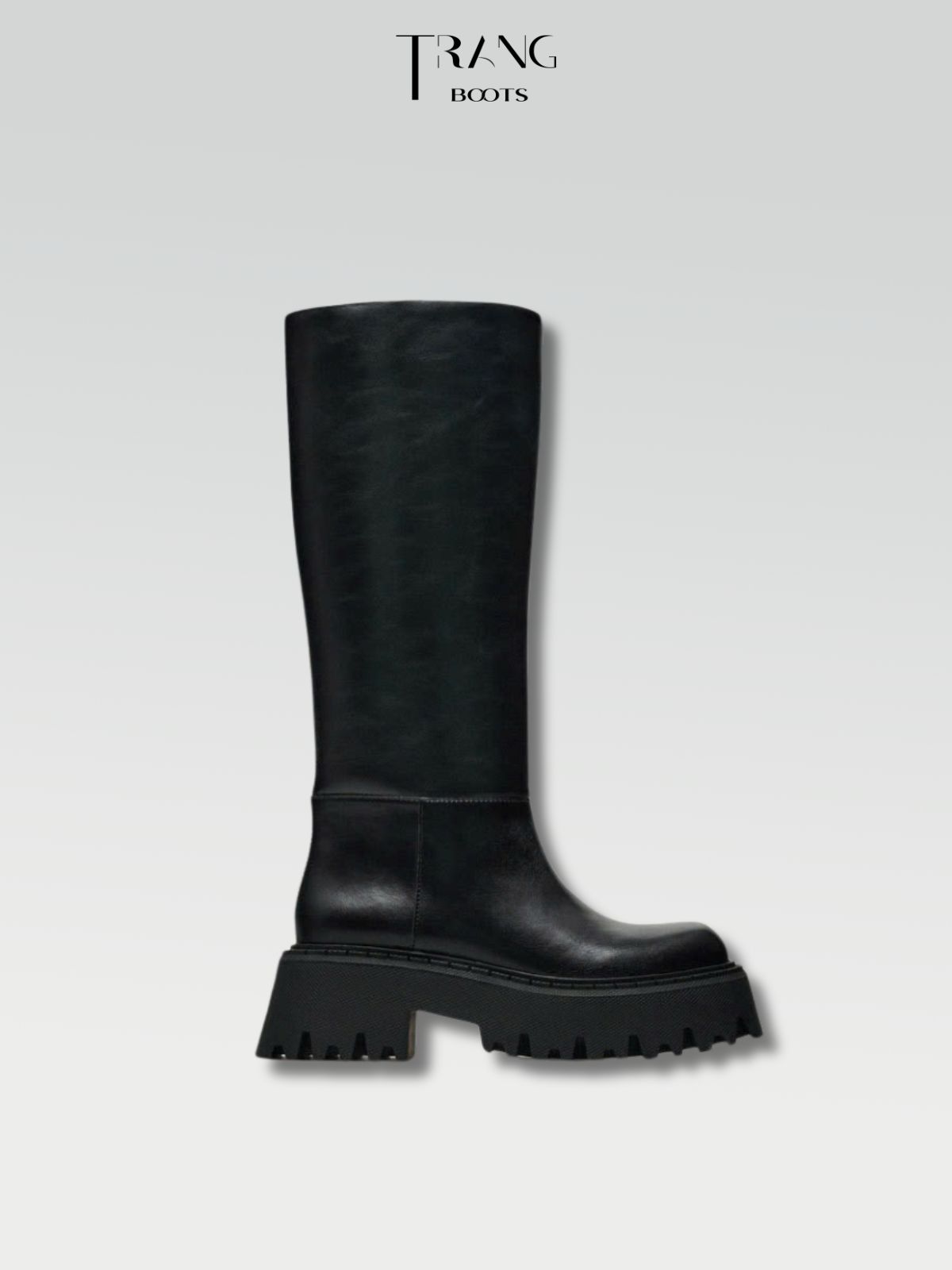 LEATHER KNEE BOOTS PULL&BEAR BLACK - BOOTS GỐI DA MỜ PULL&BEAR MÀU ĐEN