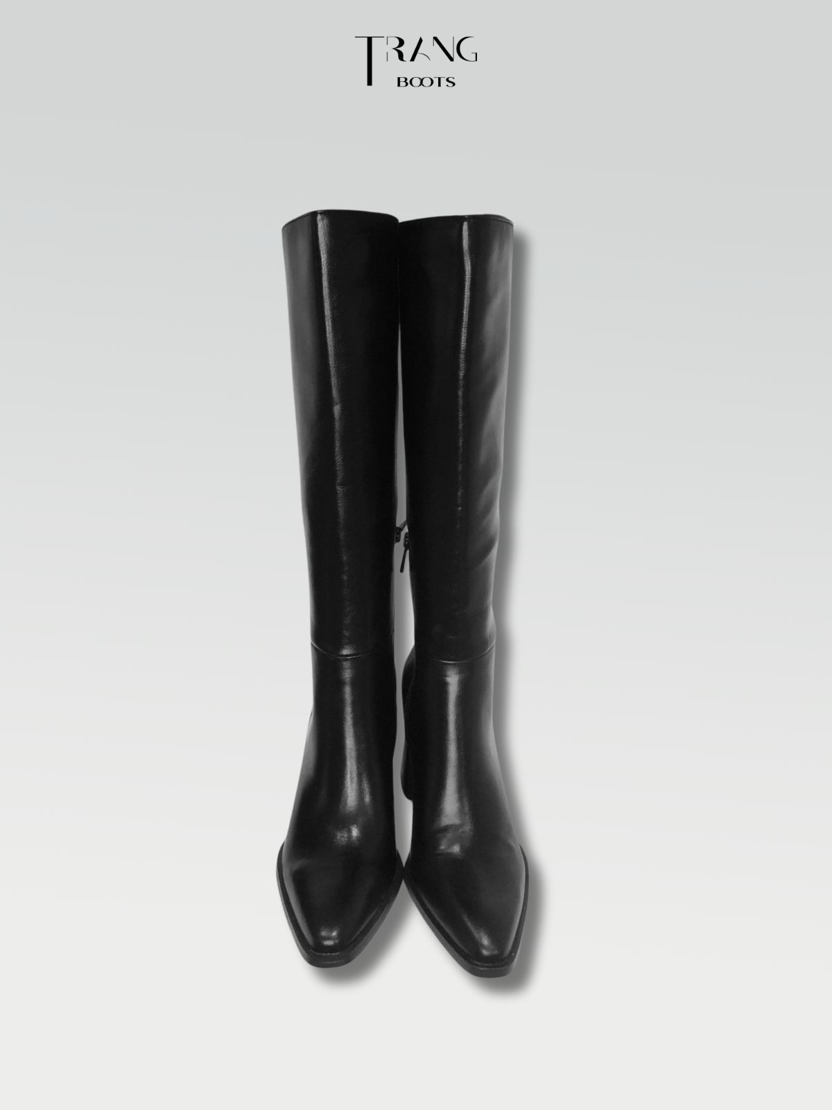 BLOCK HEEL LEATHER KNEE BOOTS - BOOTS GỐI DA GÓT TRỤ