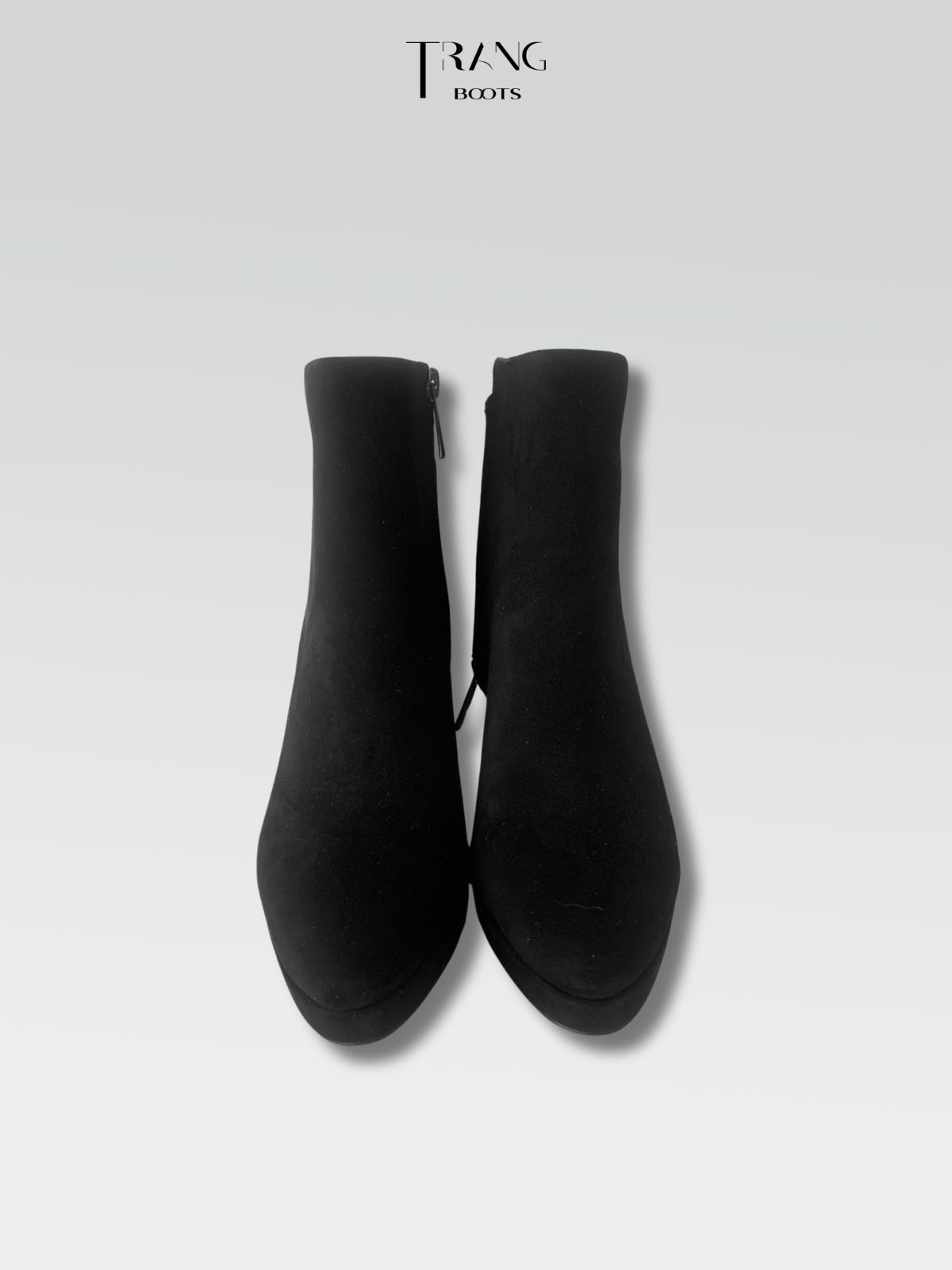 LEATHER ANKLE BOOTS BLACK - ANKLE BOOTS DA LỘN MÀU ĐEN