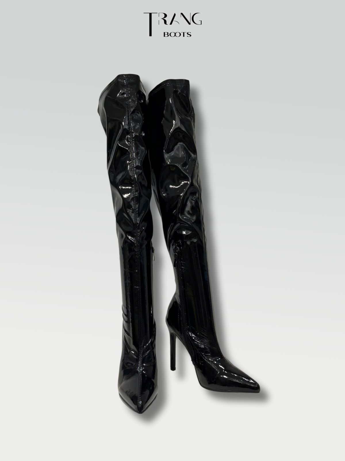 OVER KNEE BOOTS GÓT NHỌN FORM ÔM DA BÓNG