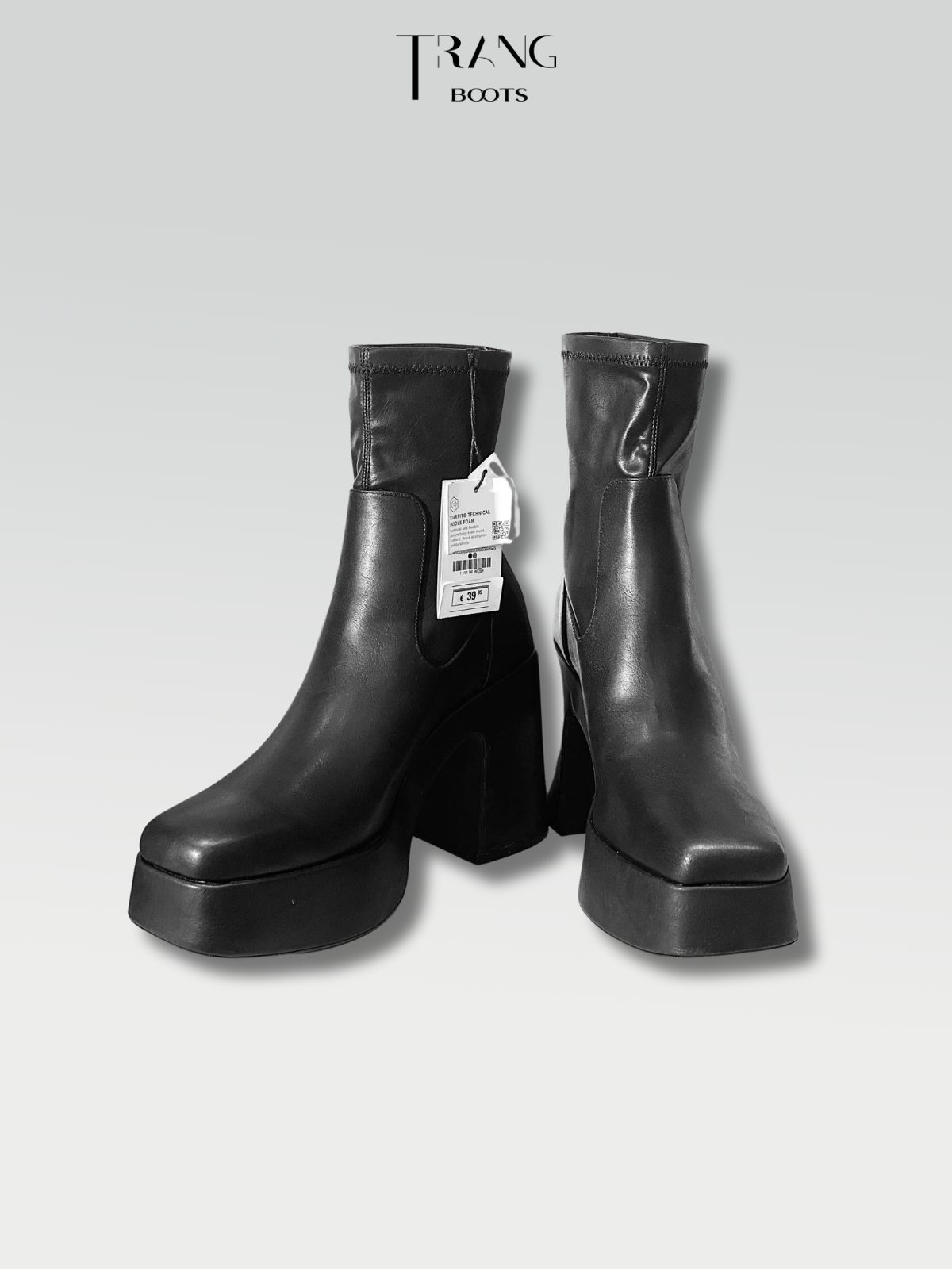 PLATFORM ANKLE BOOTS PULL&BEAR ĐẾ ĐÚP
