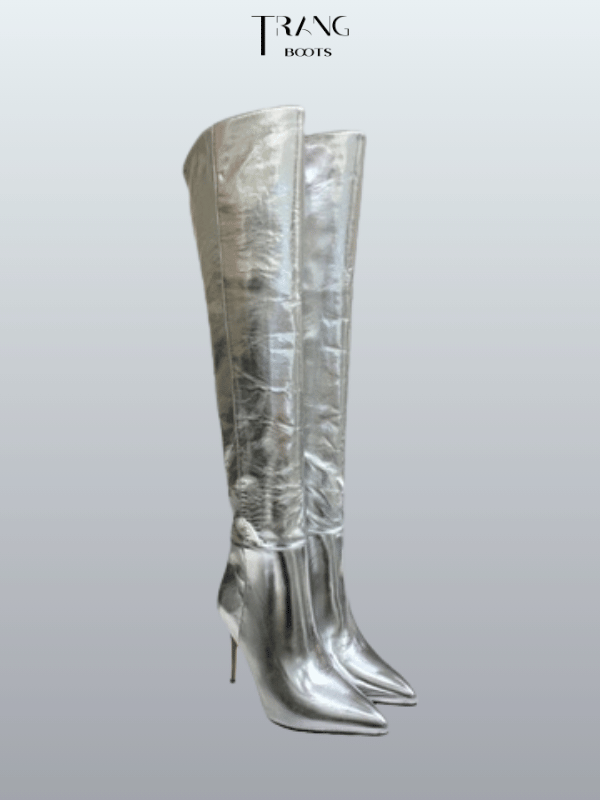 OVER KNEE BOOTS METALLIC GÓT NHỌN