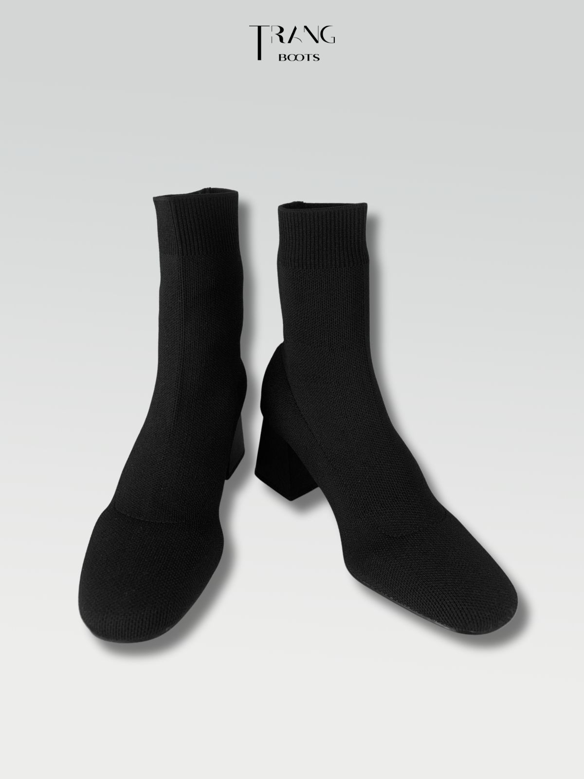 SOCK BOOTS WOOL HIGH HEELS