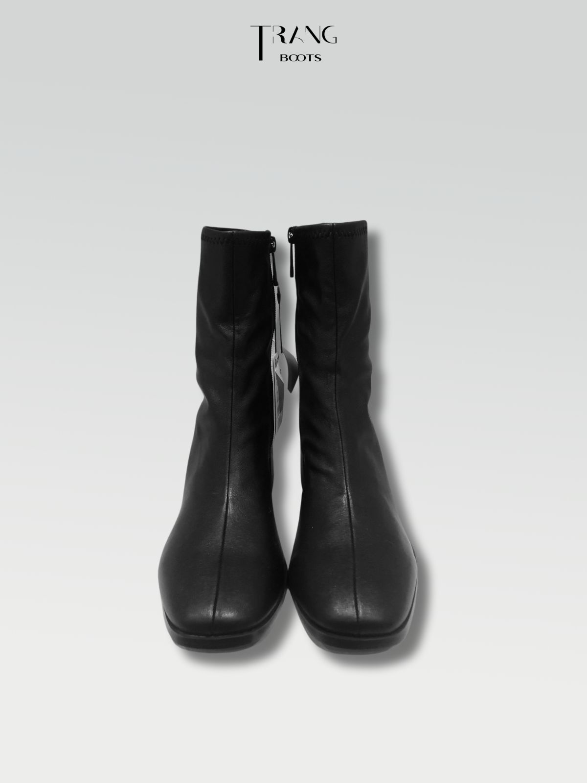 ANKLE BOOTS BLACK - BOOTS MŨI VUÔNG MÀU ĐEN