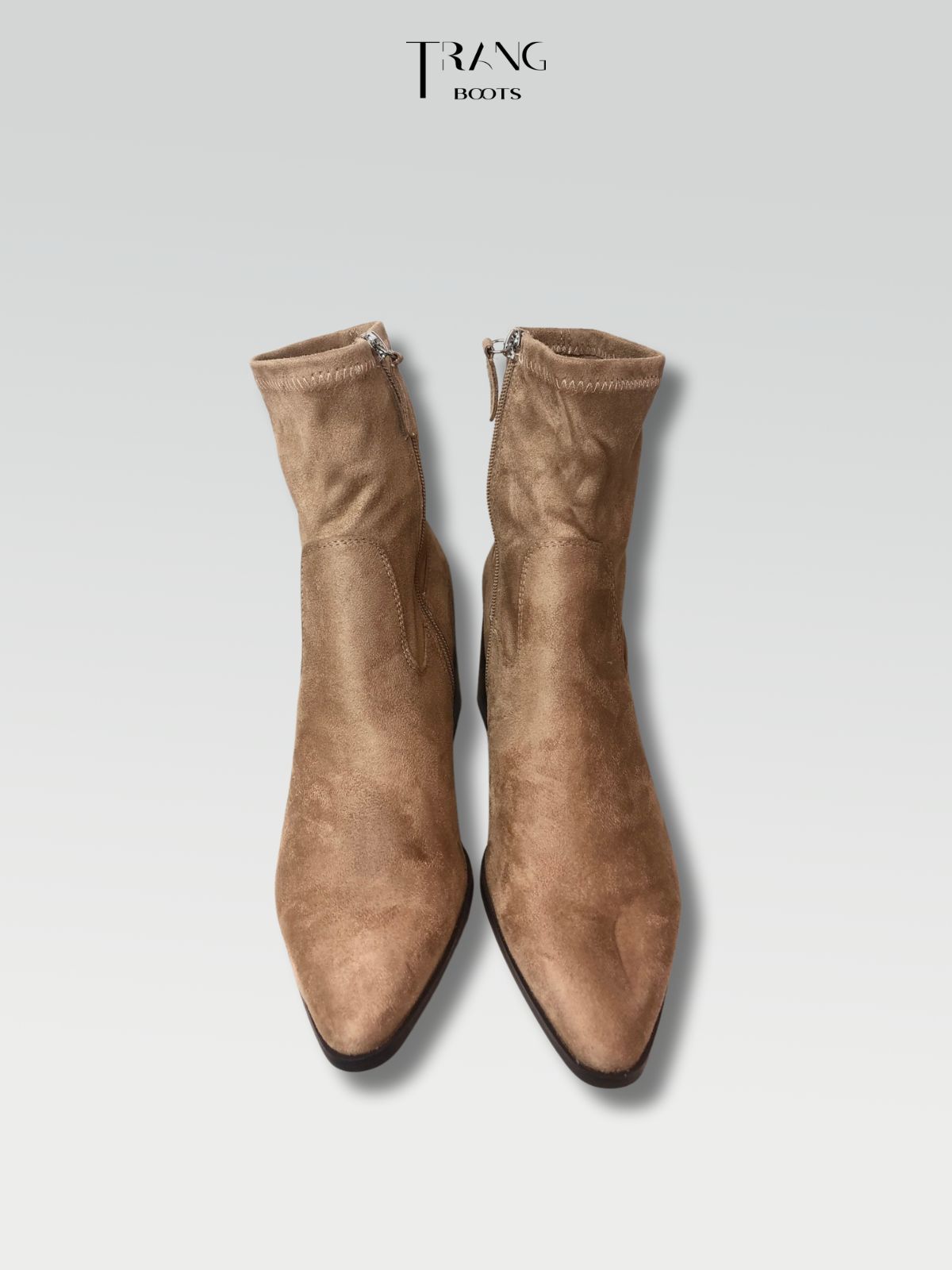 HIGH-HEEL SOCK ANKLE BOOTS - BOOTS CỔ NGẮN CHẤT DA