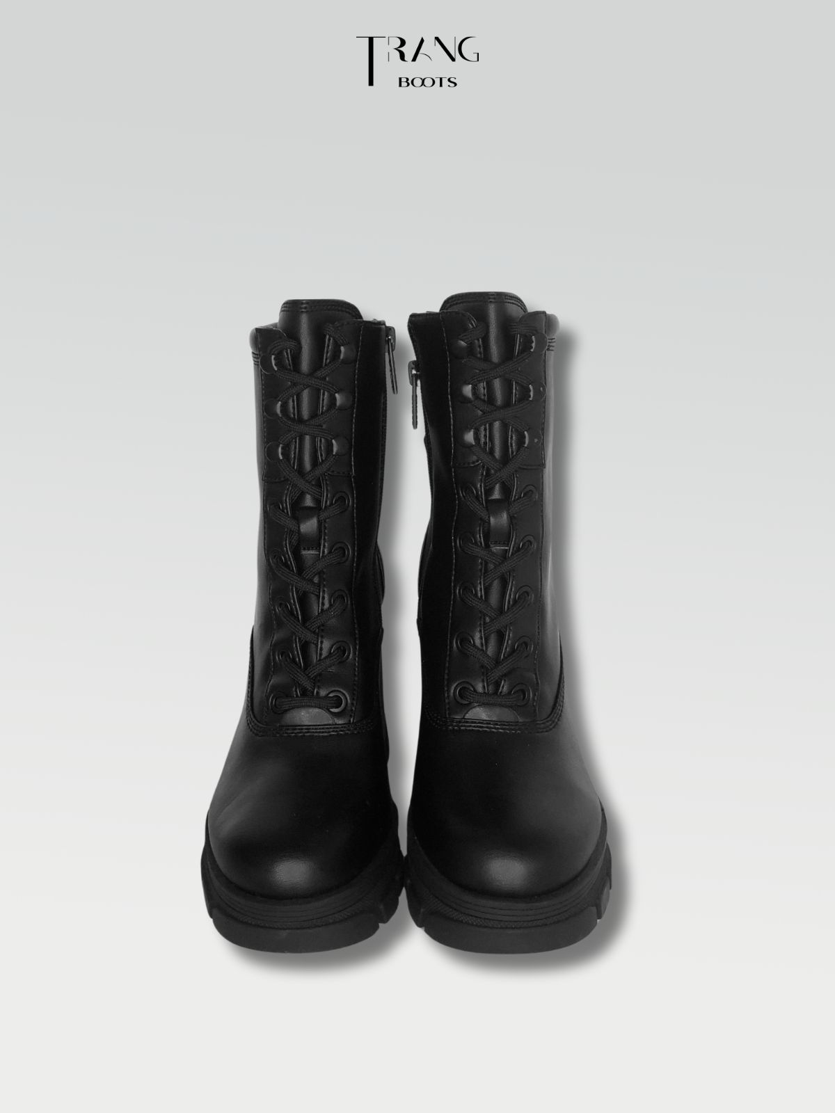 HIGH HEELS BOOTIE - BOOTS CAO GÓT ĐẾ TRỤ CỘT DÂY CỔ CAO