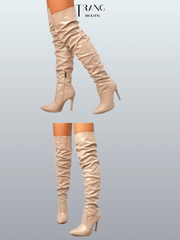 OVER KNEE BOOTS FORM NHÚN GÓT NHỌN NUDE