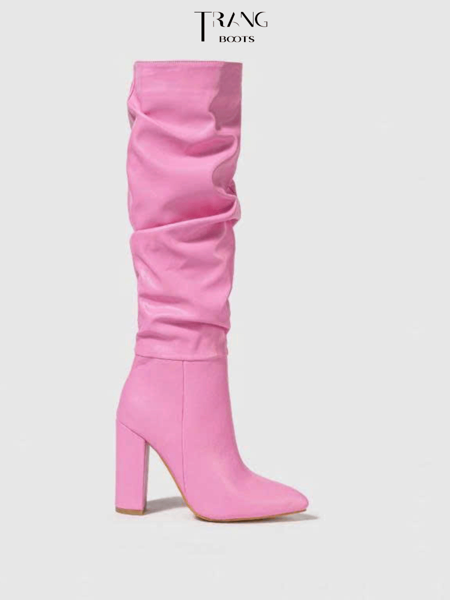 BOOTS GỐI GÓT TRỤ FORM NHÚN