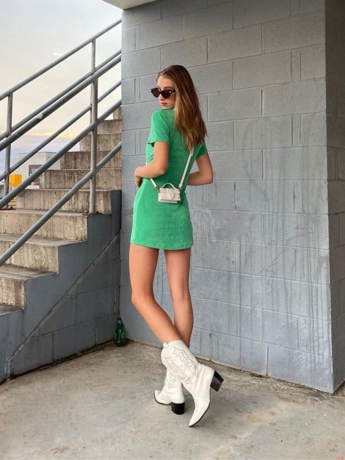 LEATHER COWBOY BOOTS WHITE - BOOTS CAO BỒI DA MỜ MÀU TRẮNG