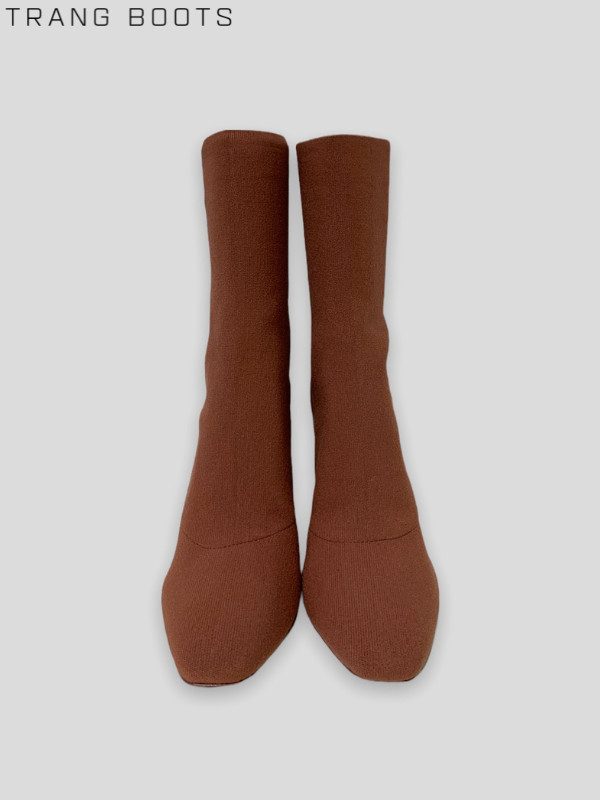 SOCKBOOTS ALDO THUN LEN MŨI BẦU GÓT DẸP 10CM