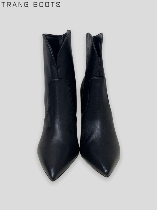 HIGHHEEL BOOTS NINE WEST DA MỜ CỔ XÉO GÓT NHỌN 10CM