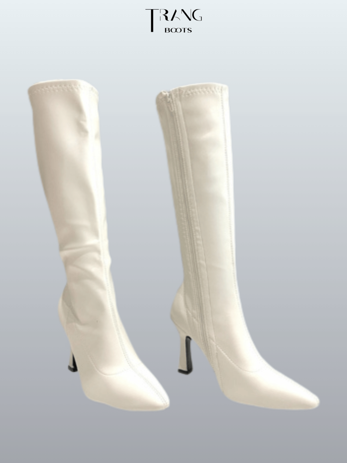 KNEE BOOTS MŨI NHỌN DA MỜ GÓT TRỤ NHỎ