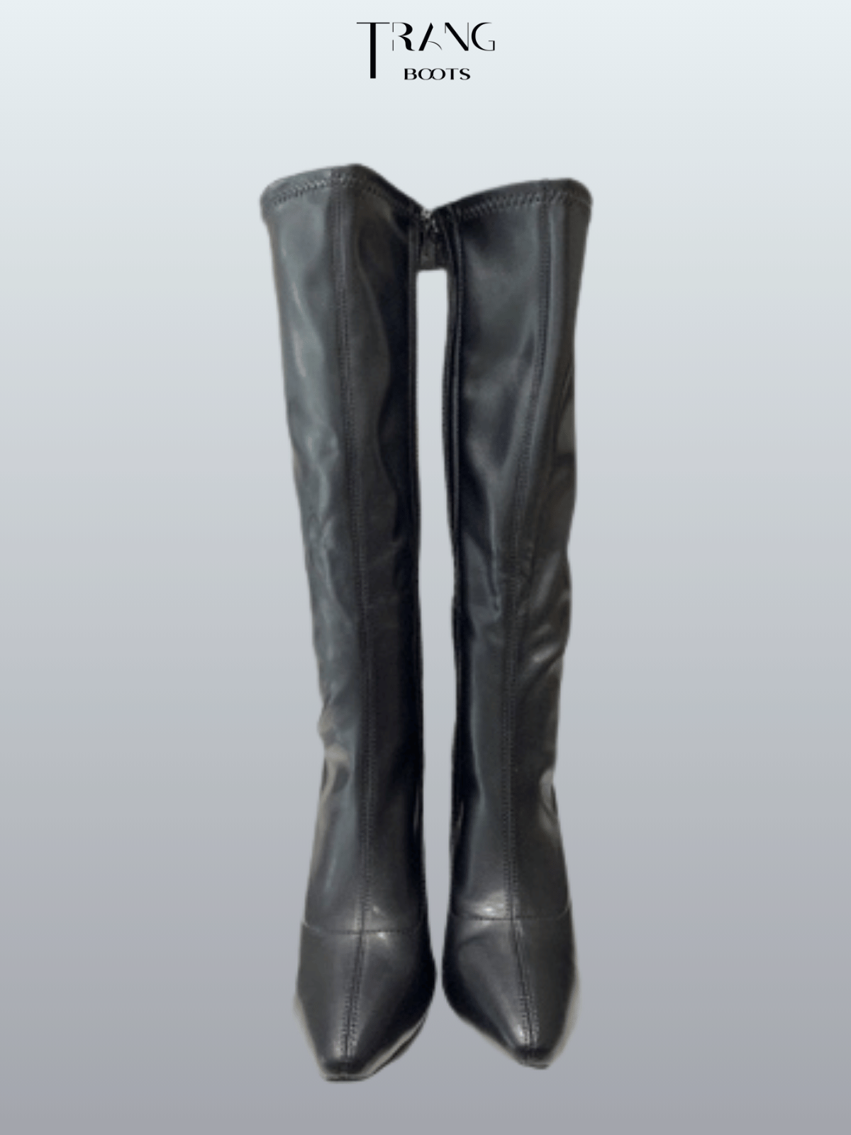 KNEE BOOTS MŨI NHỌN DA MỜ GÓT TRỤ NHỎ