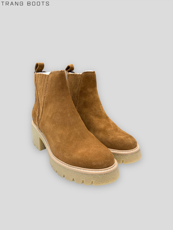 CHELSEA BOOTS HARTE H2O DOLCE VITA DA THẬT MŨI TRÒN ĐẾ CAO SU ĐÚC