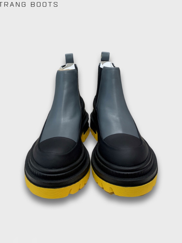 CHELSEA BOOTS BERSHKA DA MỜ MŨI TRÒN ĐẾ THẤP